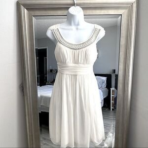 CITY TRIANGLES Ivory Color,  Mini Dress Size M.